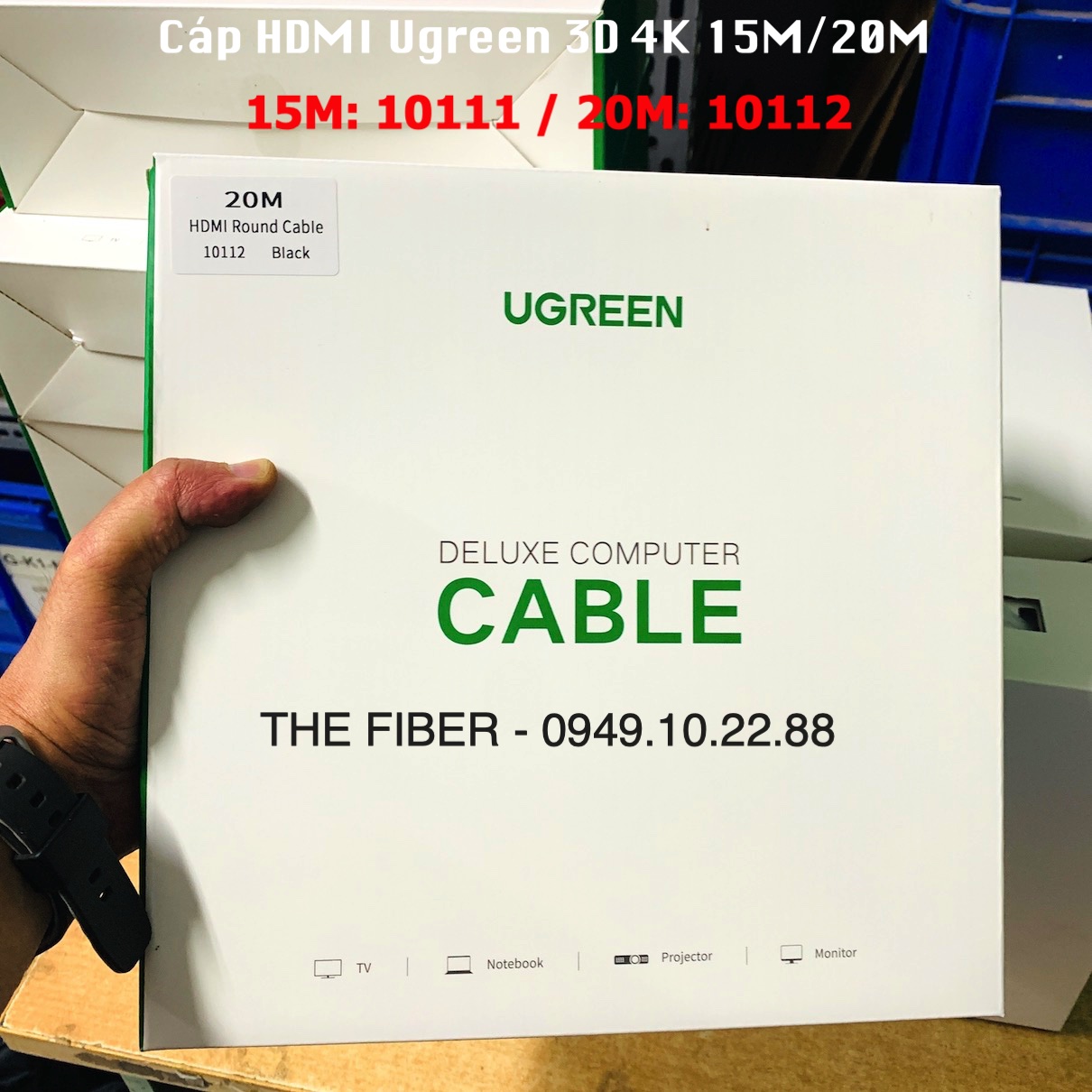 Cáp hdmi 15m 20m ugreen ug-10111 ug-10112 cao cấp hỗ trợ 3d 4k hd 1080
