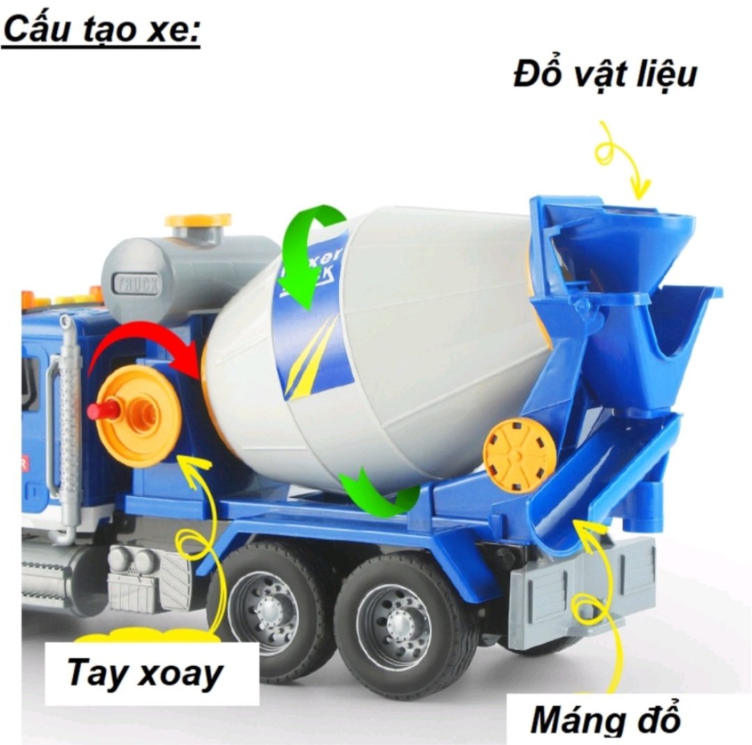 ( HÀNG ĐẸP) XE BỒN TRỘN BÊ TÔNG CÓ NHẠC CAO CẤP