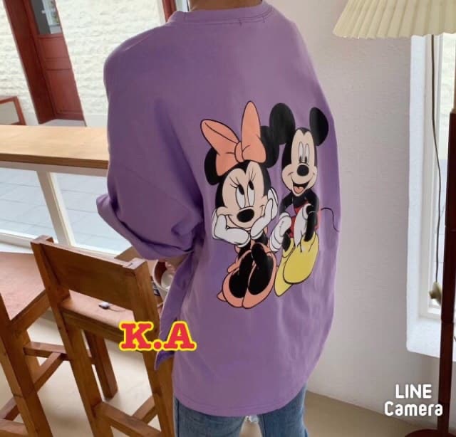 Áo phông Mickey nơ đỏ in lưng KAN0320
