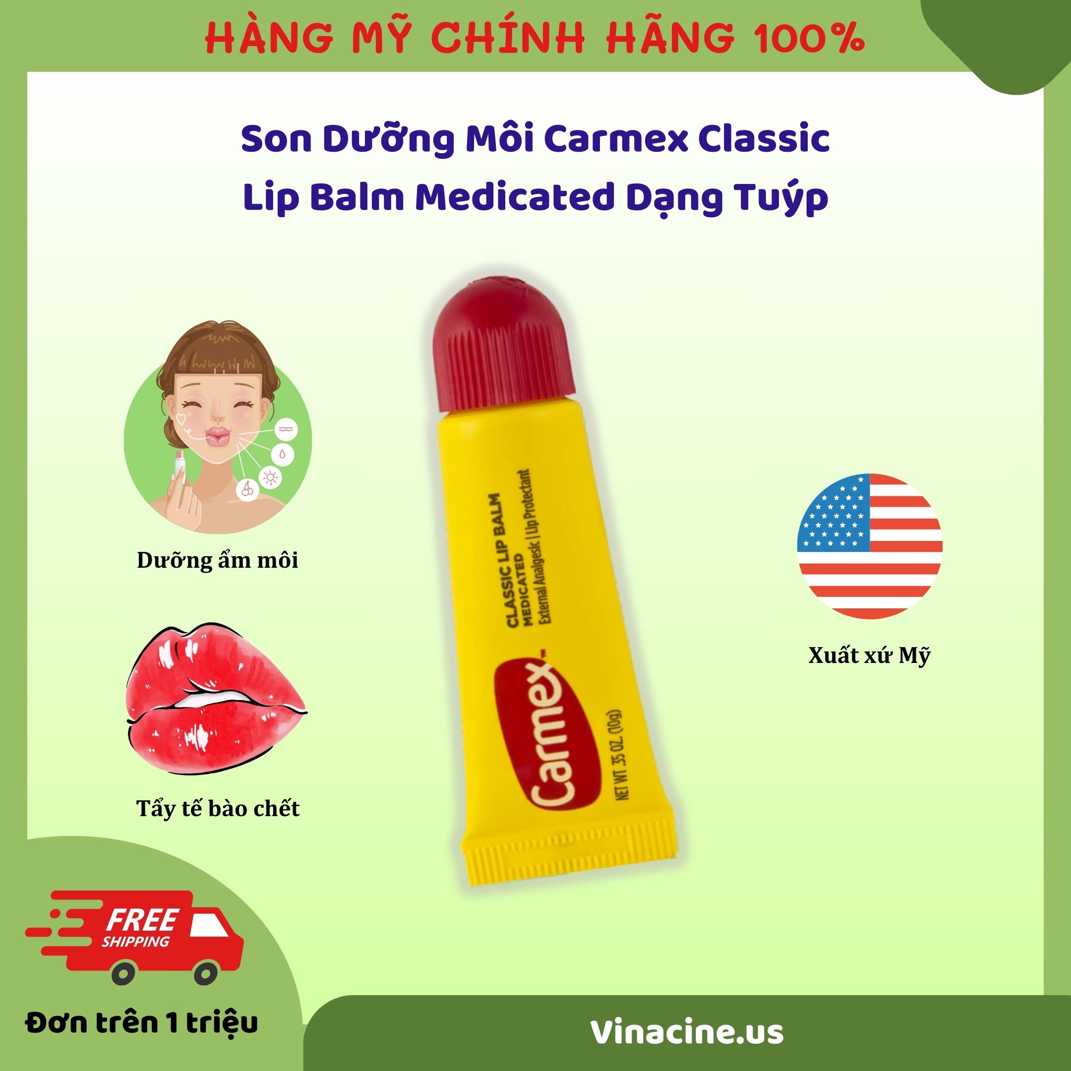Son Dưỡng Môi Carmex Classic Lip Balm Medicated Dạng Tuýp