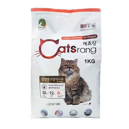 Hạt Cho Mèo Catsrang (Túi 1Kg) - Hạt Khô Dinh Dưỡng Tiêu Búi Lông Tăng Cường Hệ Miễn Dịch hạt catsrang (TÚI CHIA) - Long Vũ Pet Food