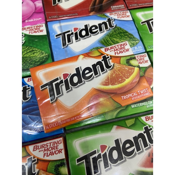 Kẹo singum Trident hộp 14 tép hàng Mỹ