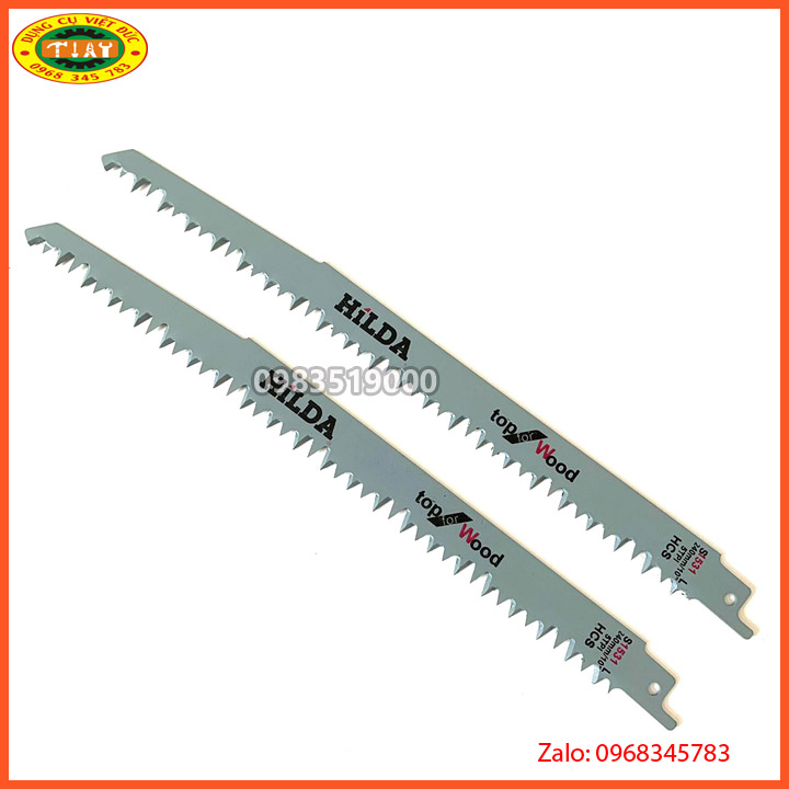 Bộ 2 lưỡi cưa kiếm đa năng cắt gỗ - nhựa hilda 10''240mm