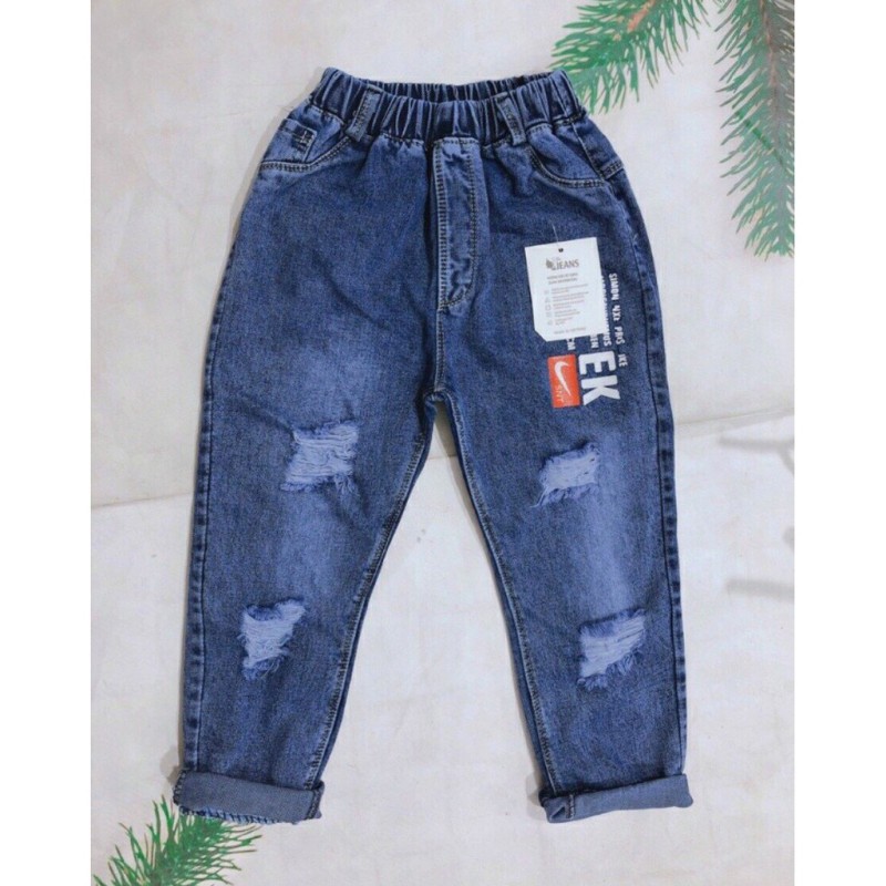 Quần bò jeans rách gối phong cách Hàn Quốc cho bé trai và bé gái