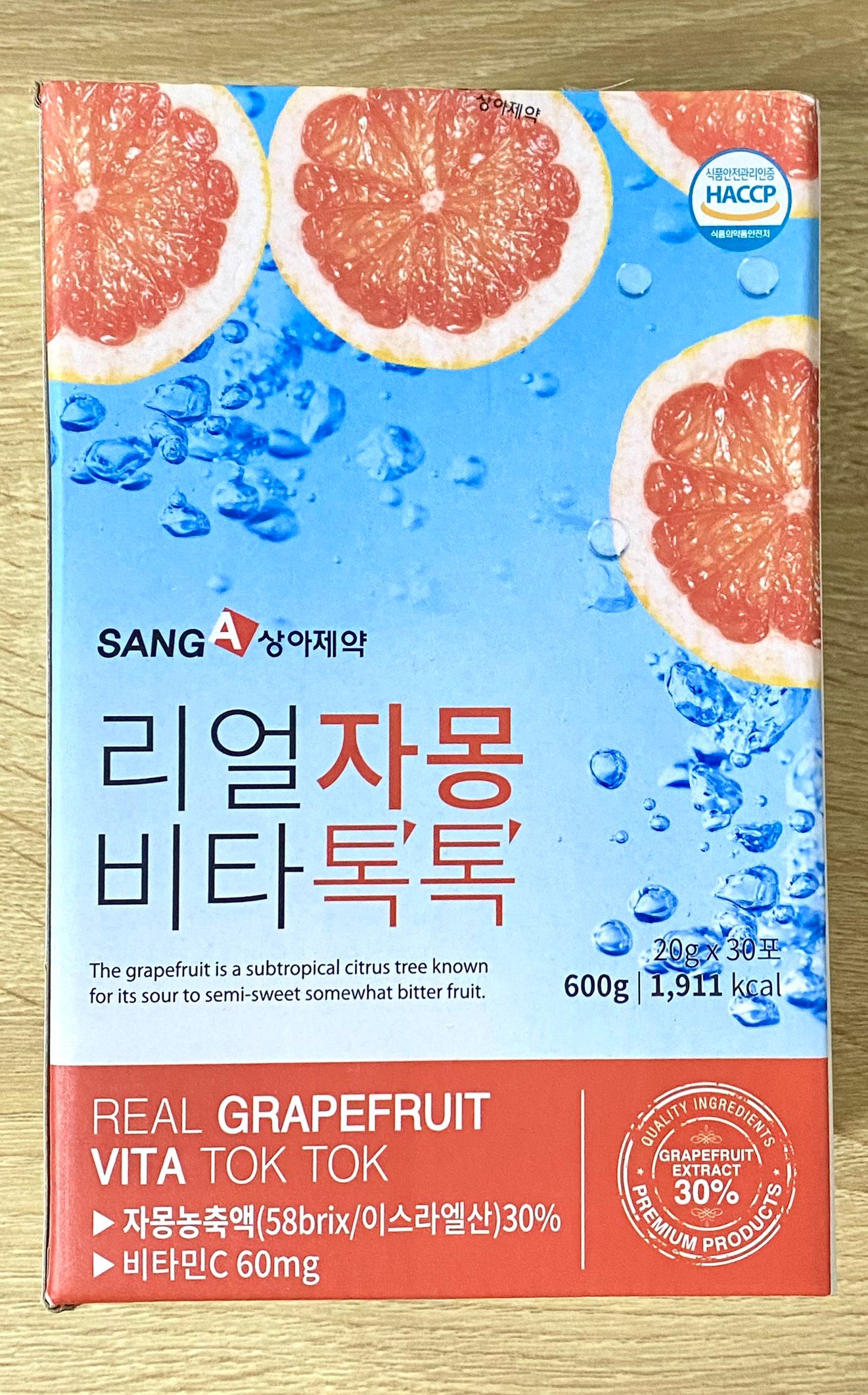 Nước ép bưởi đỏ Hàn quốc Sanga Real Grapefruit Vita Tok Tok
