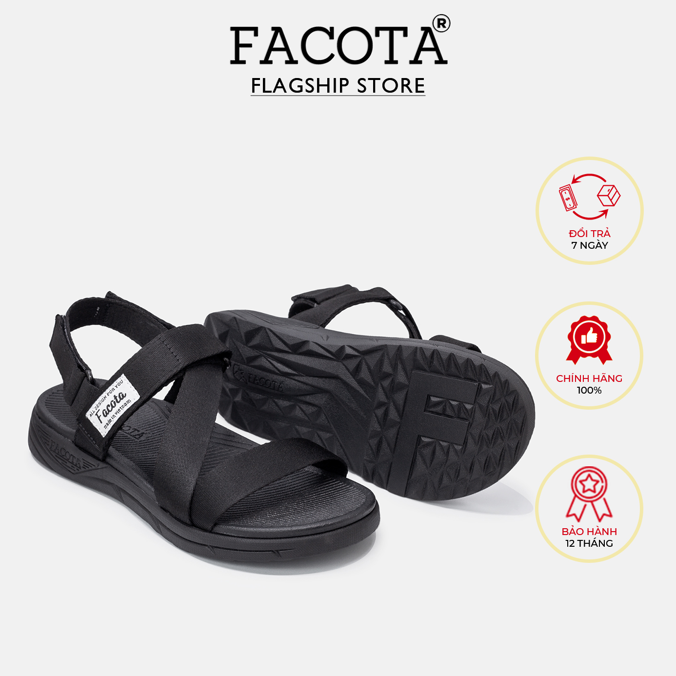 Giày Sandal Unisex thể thao Facota V3-SORENTO NN01-bảo hành 365 ngày