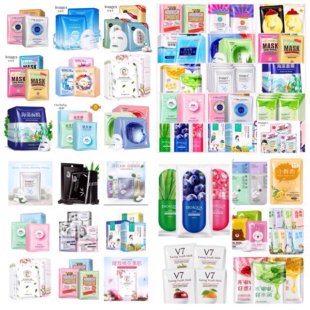 combo mix 50 mặt nạ dưỡng da