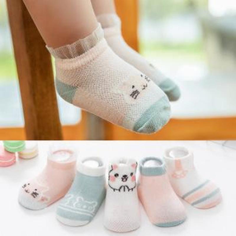 Sét 5 Đôi Tất Lưới Cổ Ngắn Xuất Hàn Cute Cho Bé (SP000016)