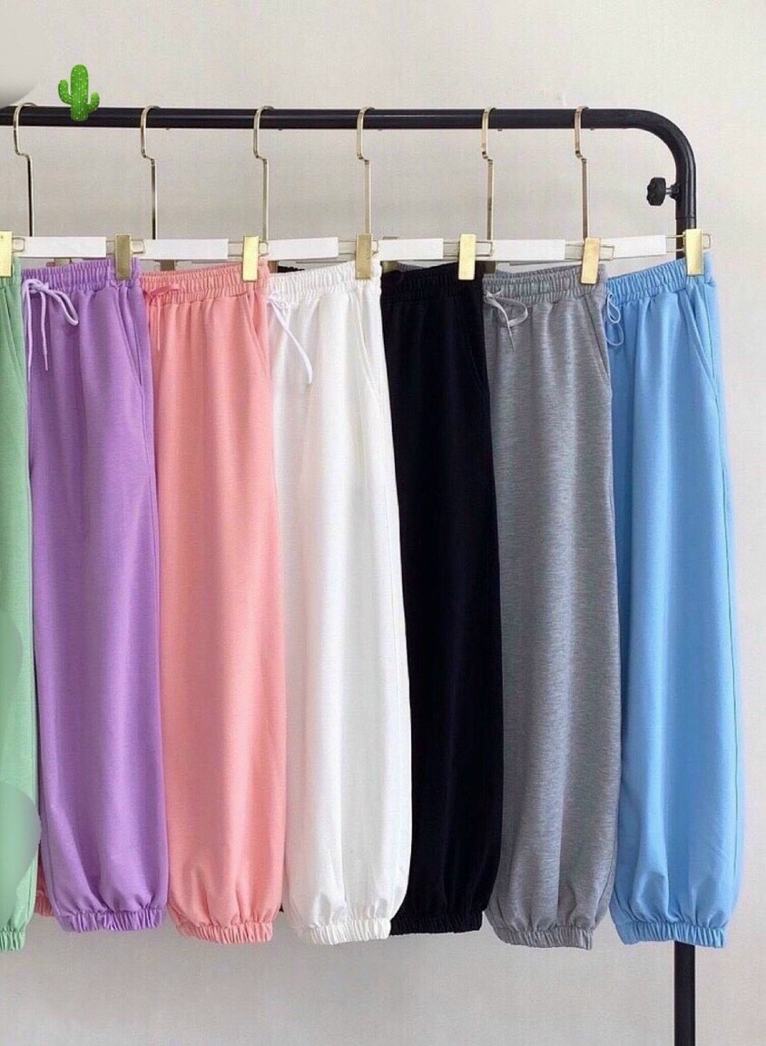 QUẦN JOOGER DÀI LƯNG THUN QUẦN JOOGER BO GẤU QUẦN QUẦN VẢI THUN NỈ BÔNG ĐẸP FORM 53KG