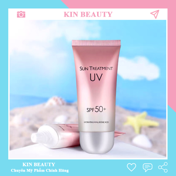 Kem chống nắng da mặt body trắng da dưỡng ẩm SPF50+ Sun Treatment Kin Beauty nhập khẩu