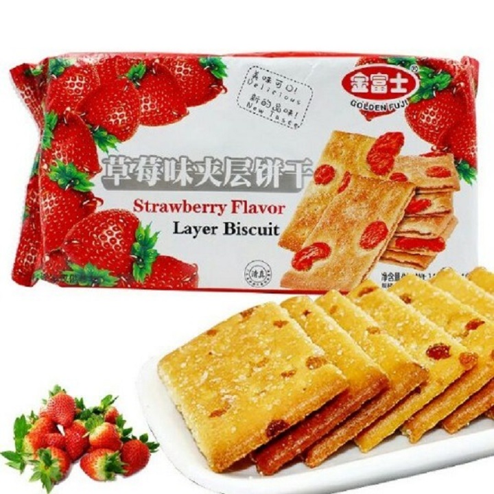 Bánh quy Nhật vị dâu Strawberry Layer Biscuit 140g