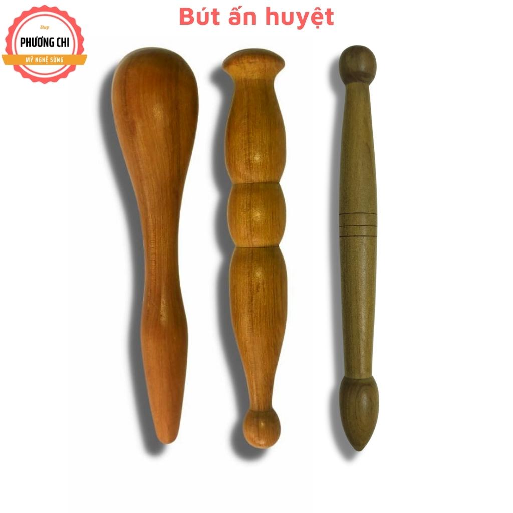 Dụng cụ day ấn huyệt bằng gỗ thơm, Cây dùi day ấn huyệt - Mỹ Nghệ Phương Chi