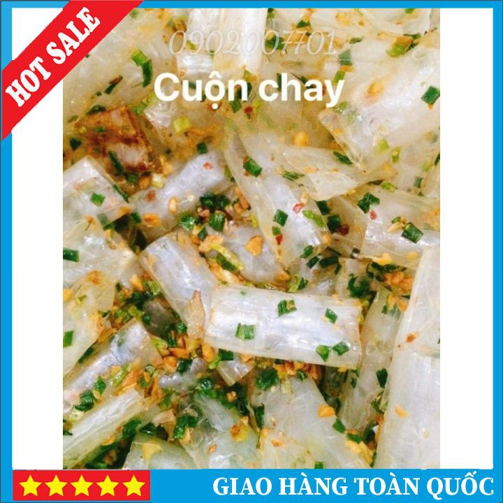 Bánh tráng dẻo cuốn hành phi chay giòn giòn thơm nức mũi bịch 500g