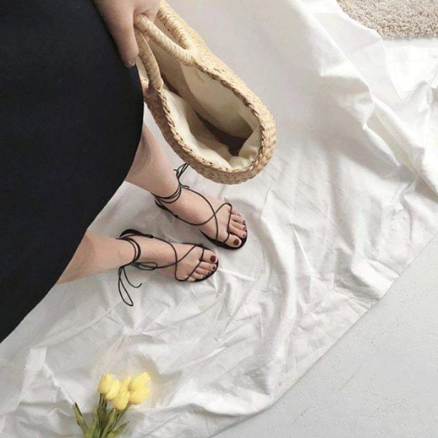 [HCM]Sandal thắt dây bản ngang
