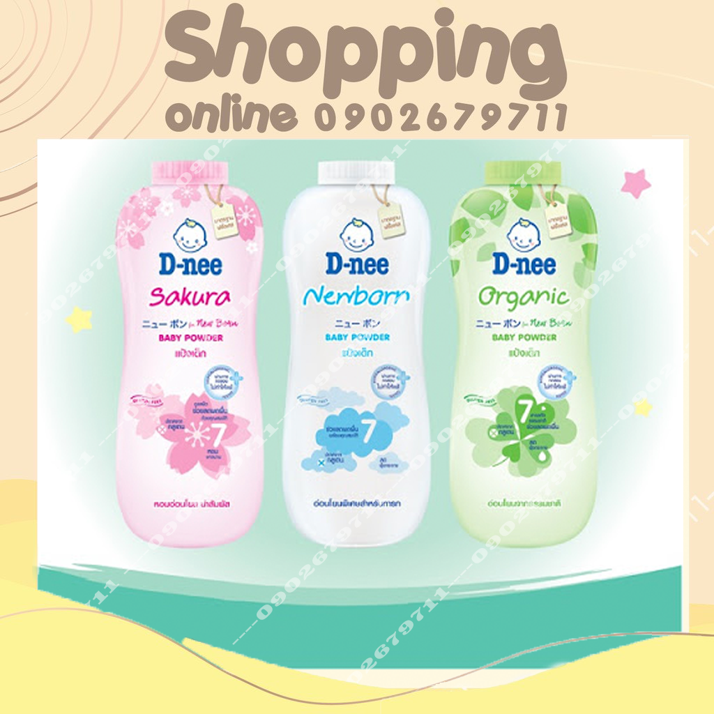 Phấn Rôm Em Bé Dnee Kids Baby Powders 380gr