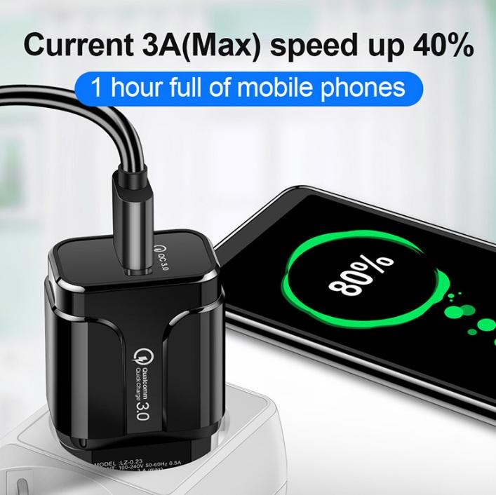 Củ Sạc Nhanh Chuẩn Qualcomm QC 3.0