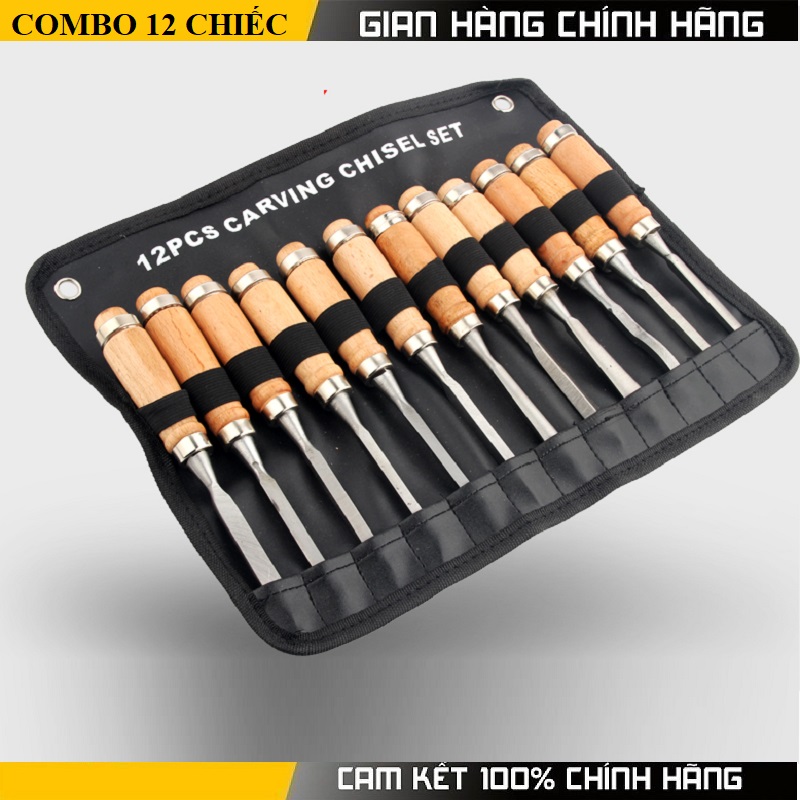 Bộ 12 mũi dao đục gỗ,khắc gỗ đa năng