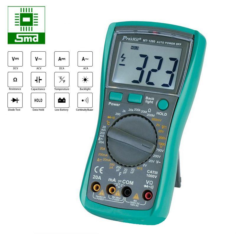 Đồng hồ vạn năng điện tử Pro'skit MT-1280 (Proskit MT 1280)