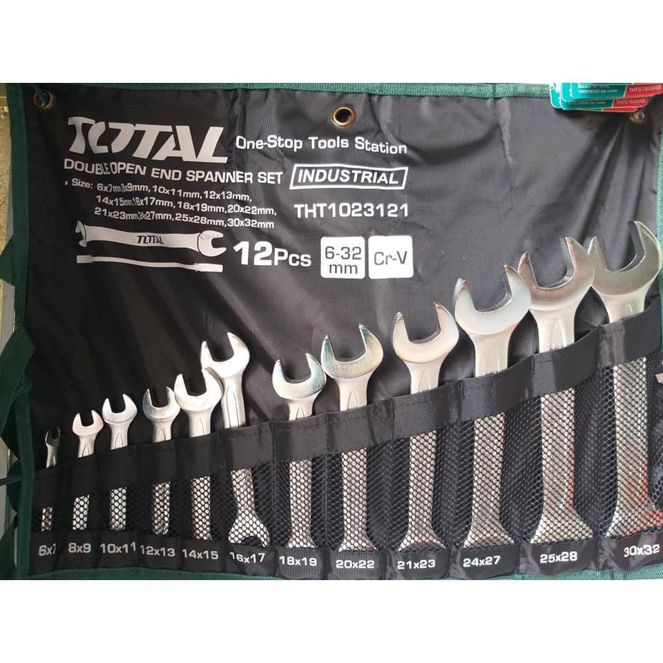 Bộ cờ lê hai đầu miệng 12 chi tiết total tht1023121