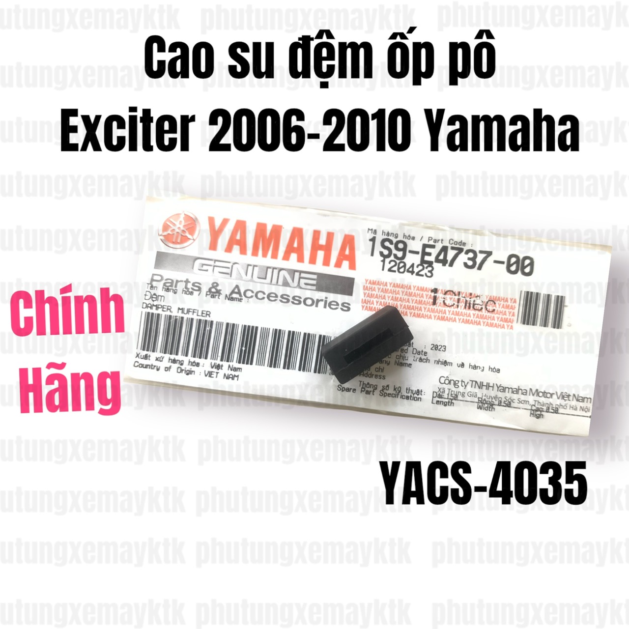 Yacs-4035 cao su đệm ốp pô exciter,yamaha