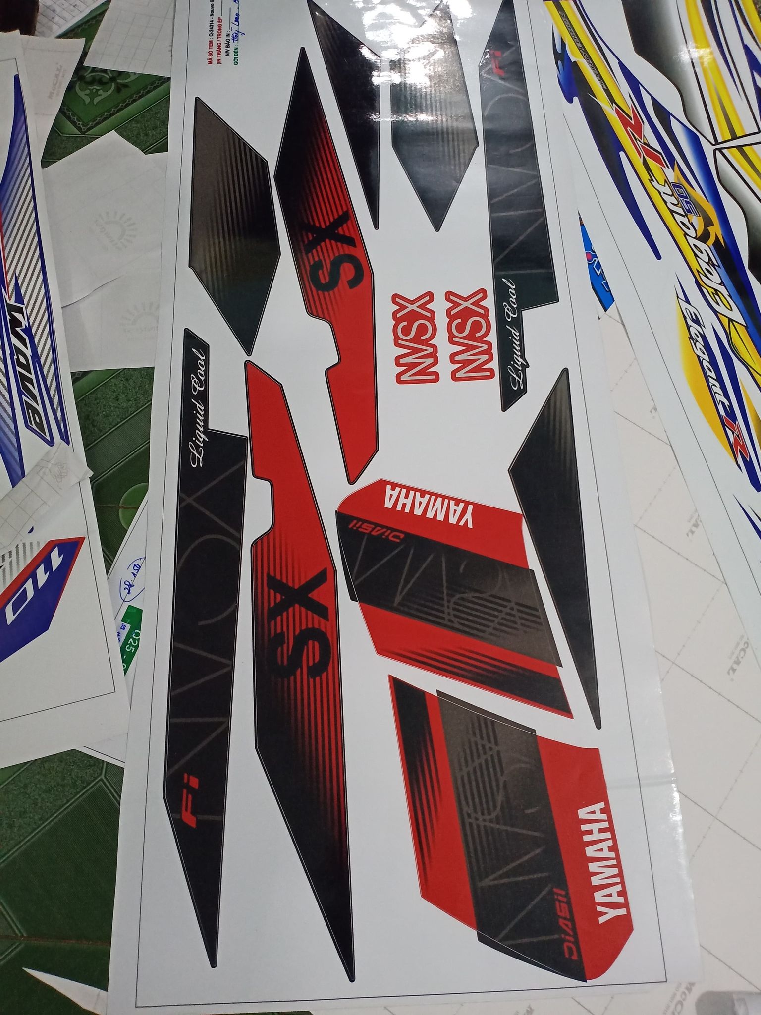 tem rời nouvo 6 SX đỏ đen