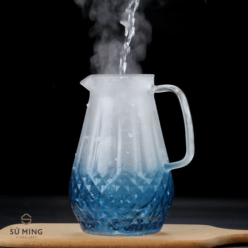 Bình Trà Thuỷ Tinh [CHẤT DÀY] Nắp Inox, Chất Dày