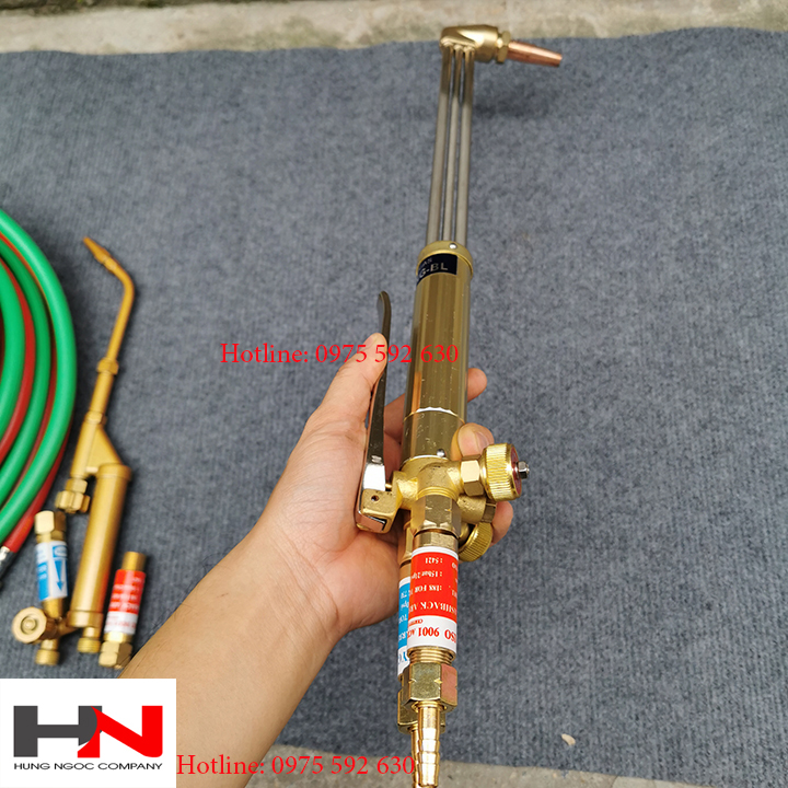 Combo van cháy ngược lắp mỏ cắt và mỏ hàn ren 16mm