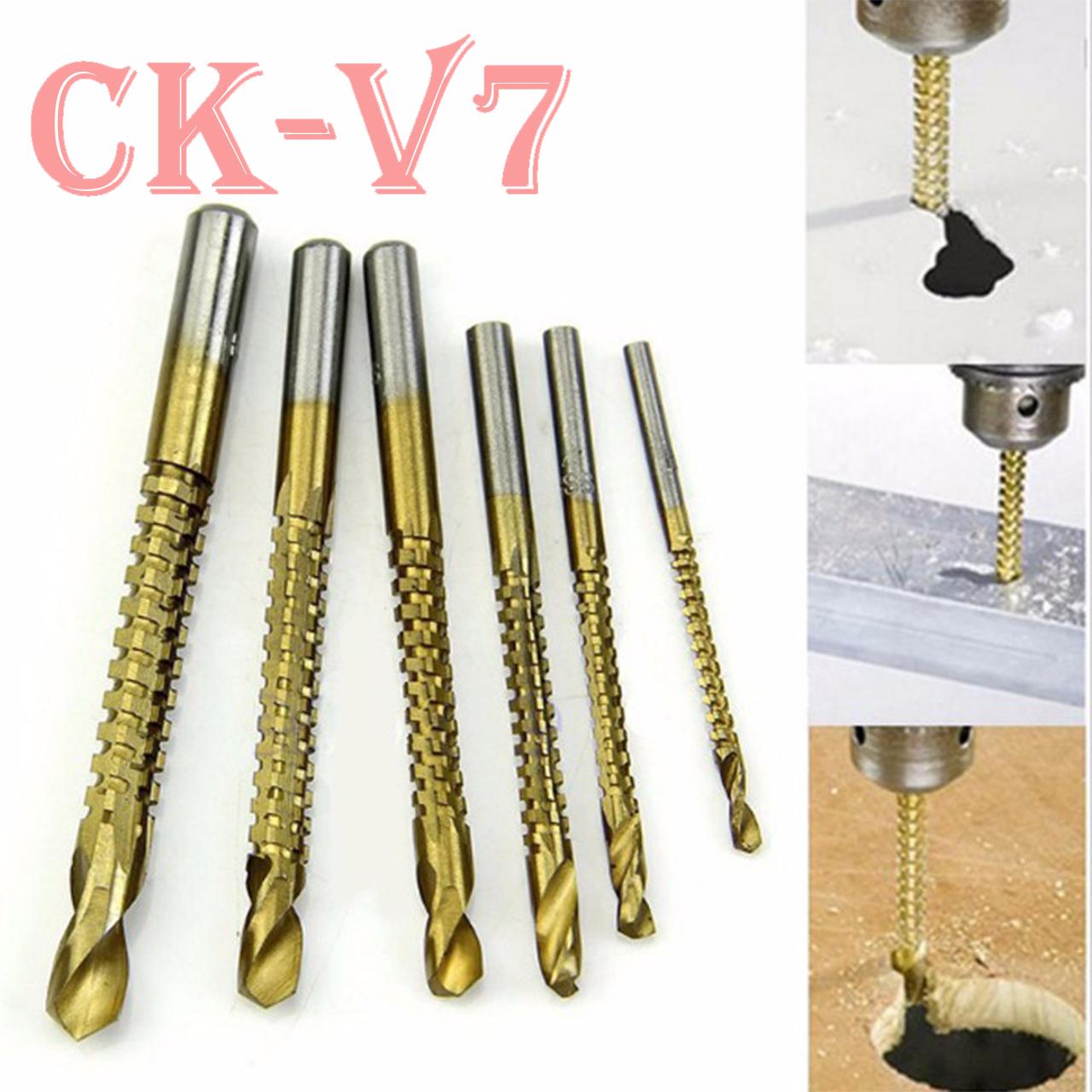 Bộ 6 Mũi Khoan Răng Cưa Phủ Titanium