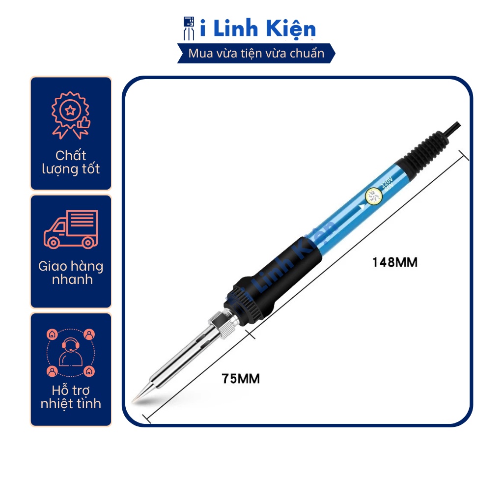 Mỏ hàn thiếc chì điều chỉnh nhiệt độ tq936 60w 220V chất lượng tốt.
