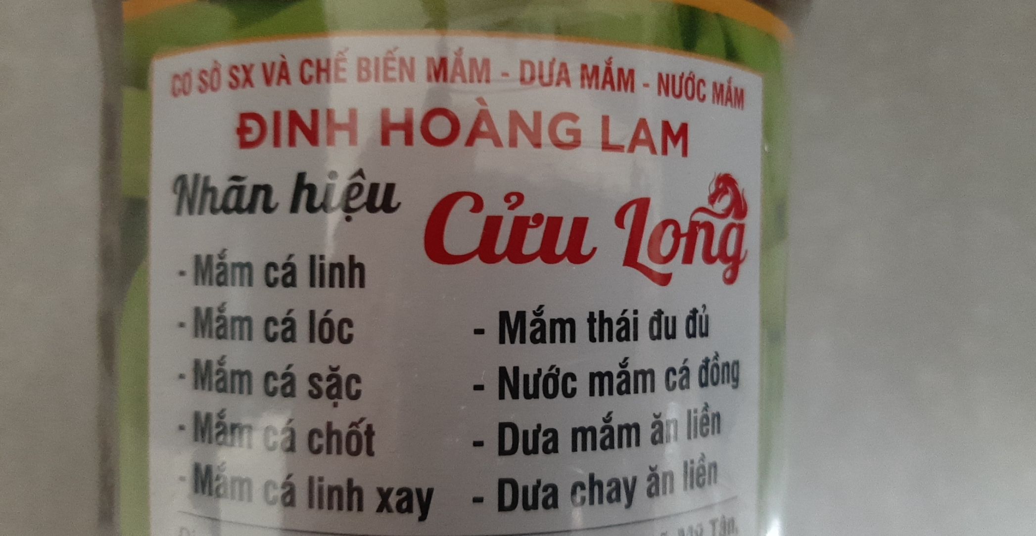 MẮM CÁ LINH CƯU LONG( 500g )