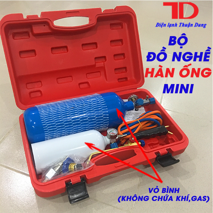Bộ Hàn Hơi (Hàn Gió Đá) Mini Màu Đỏ (Bình không chứa khí) - Điện lạnh Thuận Dung