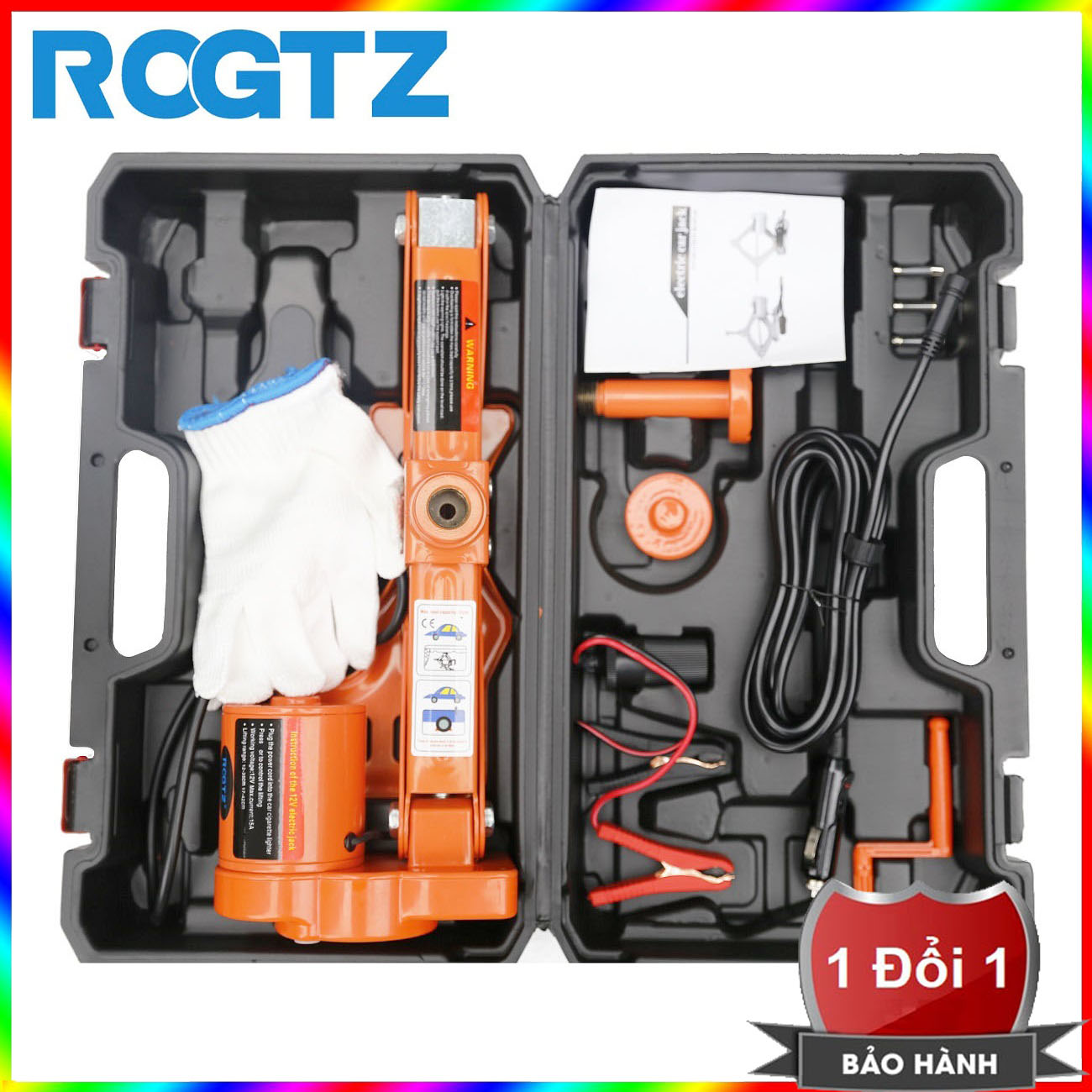 Bộ kích gầm ô tô 12V ROGTZ - Con Đội Điện Nâng Gầm xe hơi - Kích lốp ô tô Thương hiệu ROGTZ đến từ Đức