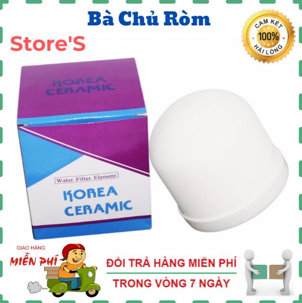 [HCM]Nấm sứ bình lọc nước Korea Ceramic (Trắng)