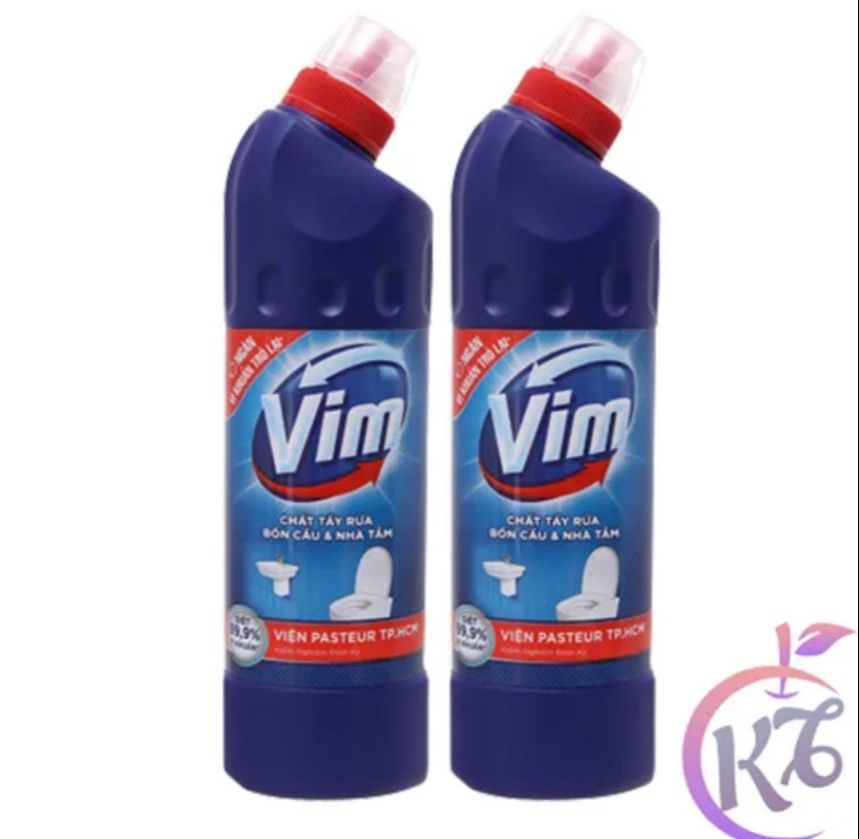 combo 2 chai nước tẩy bồn cầu vim 450ml diệt khuẩn bất khả chiến bại 9999 .