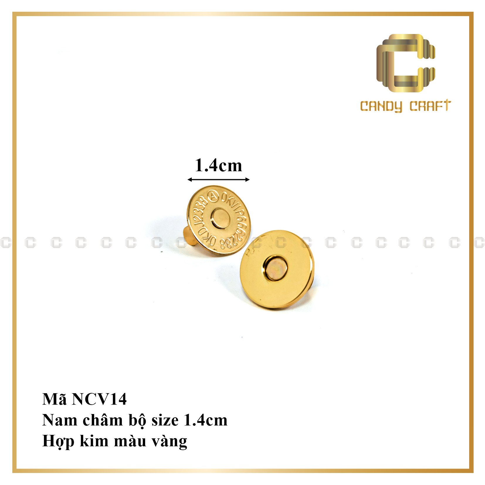 NAM CHÂM BỘ 1.4 - 1.8CM - phụ kiện làm túi xách