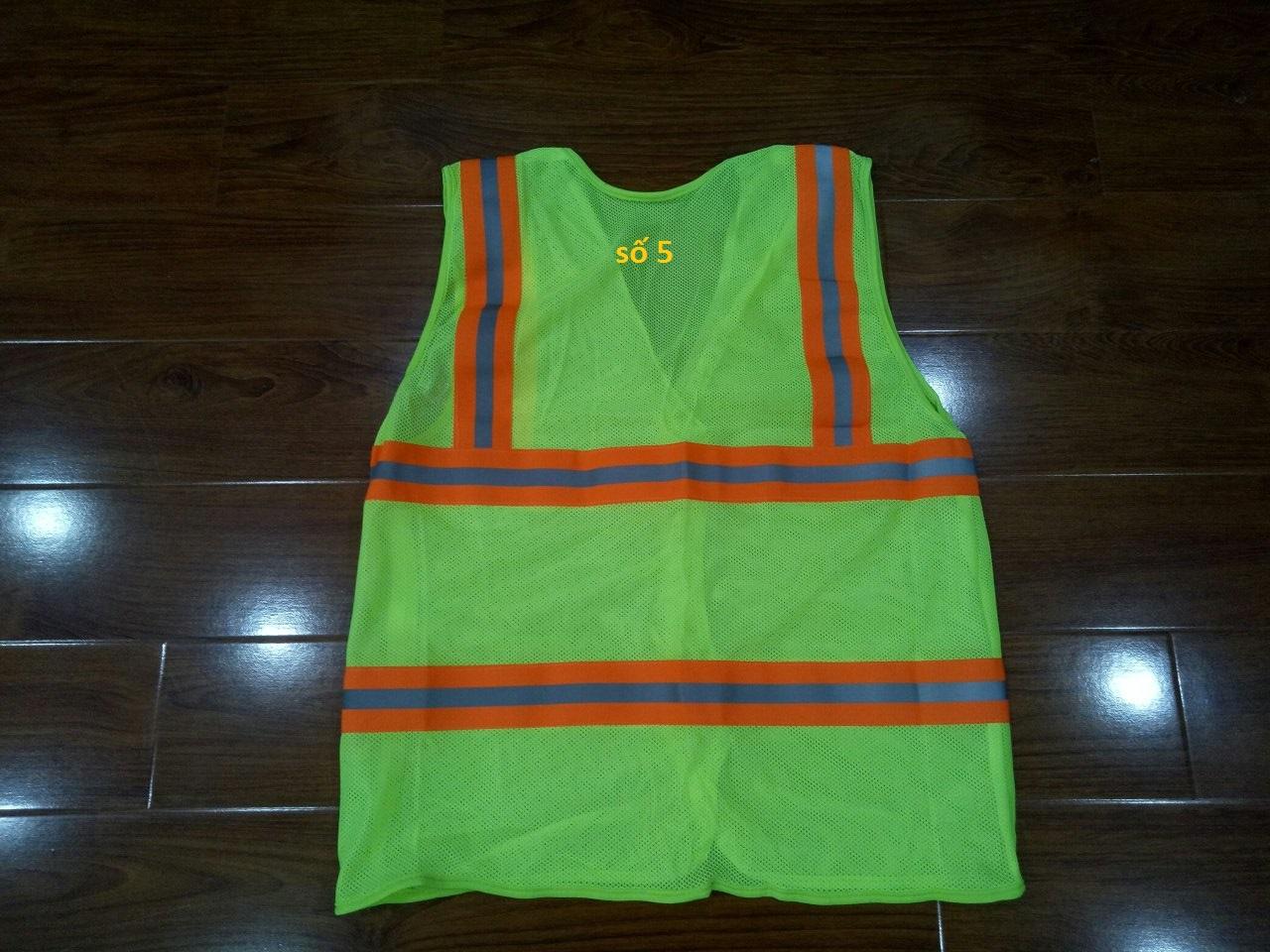 Áo phản quang công trình , dạng lưới dán cho công nhân