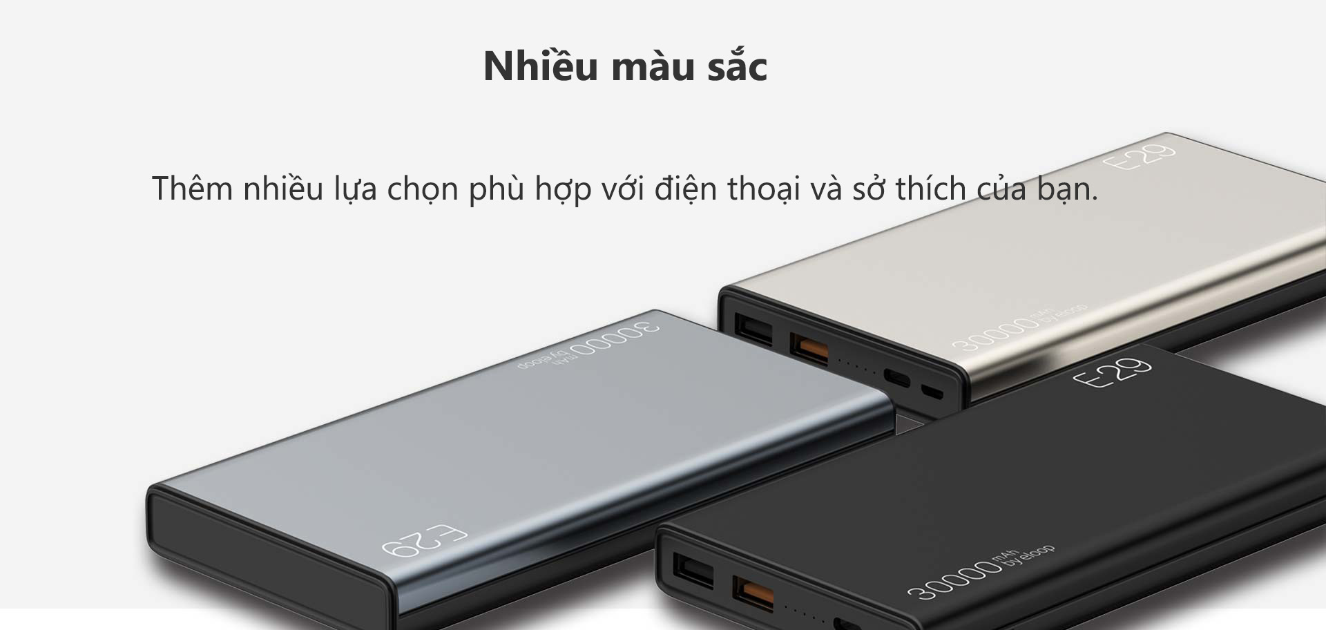 Pin Sạc Dự Phòng Eloop E29 30.000mAh - Hãng Phân Phối Chính Thức