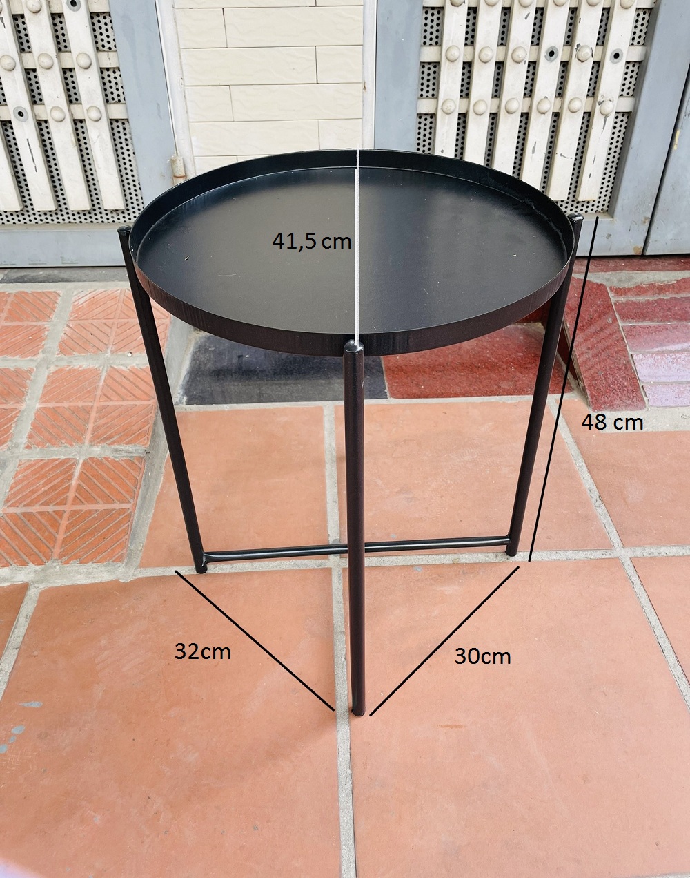 Bàn , Ghế Xếp Cafe Mini Lẻ, Theo Bộ ( Đen )