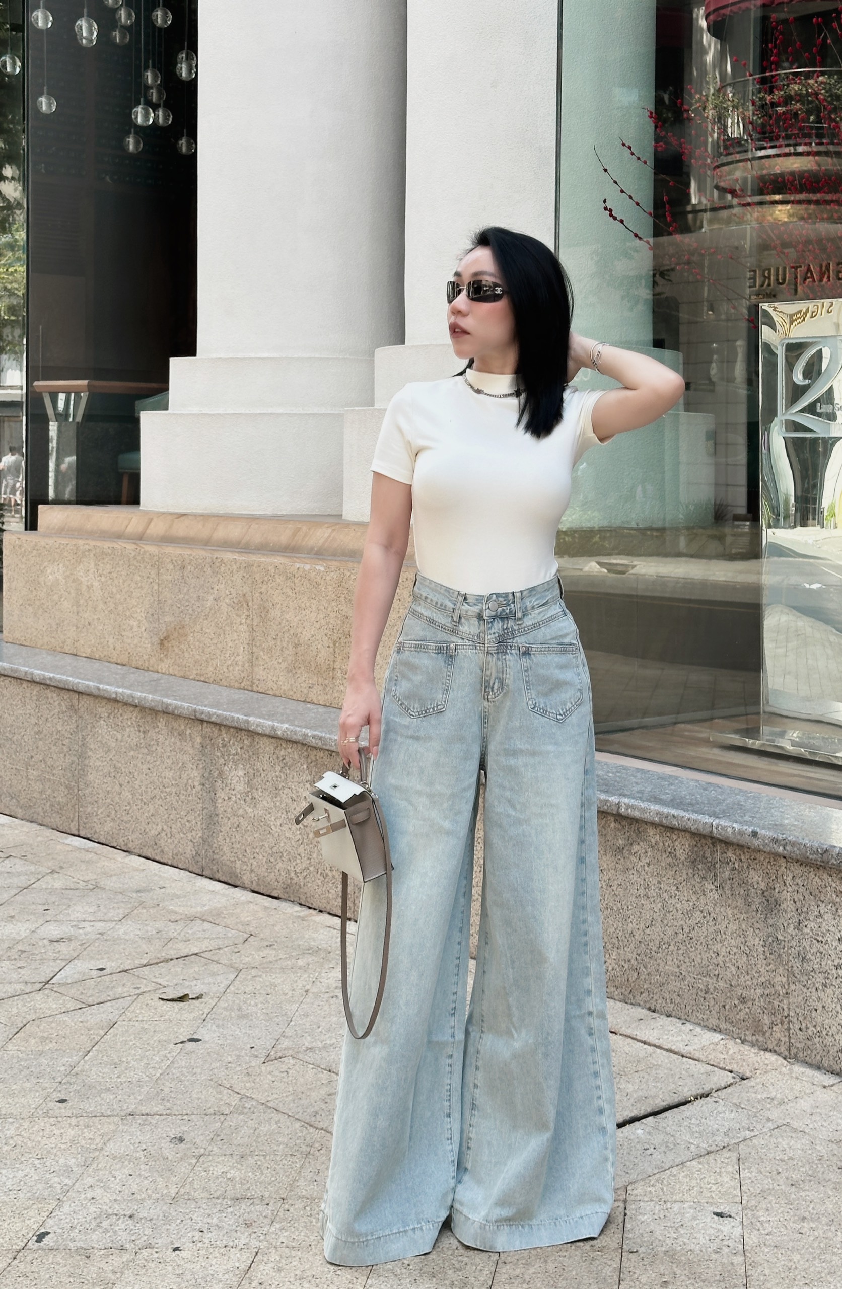 Quần jeans ống rộng túi trước BASIC ZICO JEANS