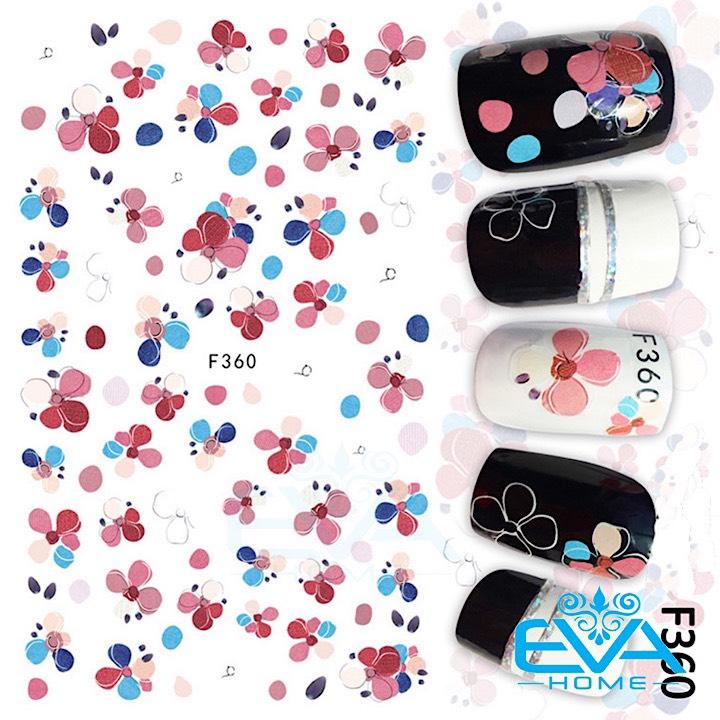 [HCM]Miếng Dán Móng Tay 3D Nail Sticker Tráng Trí Hoạ Tiết Bông Hoa F360
