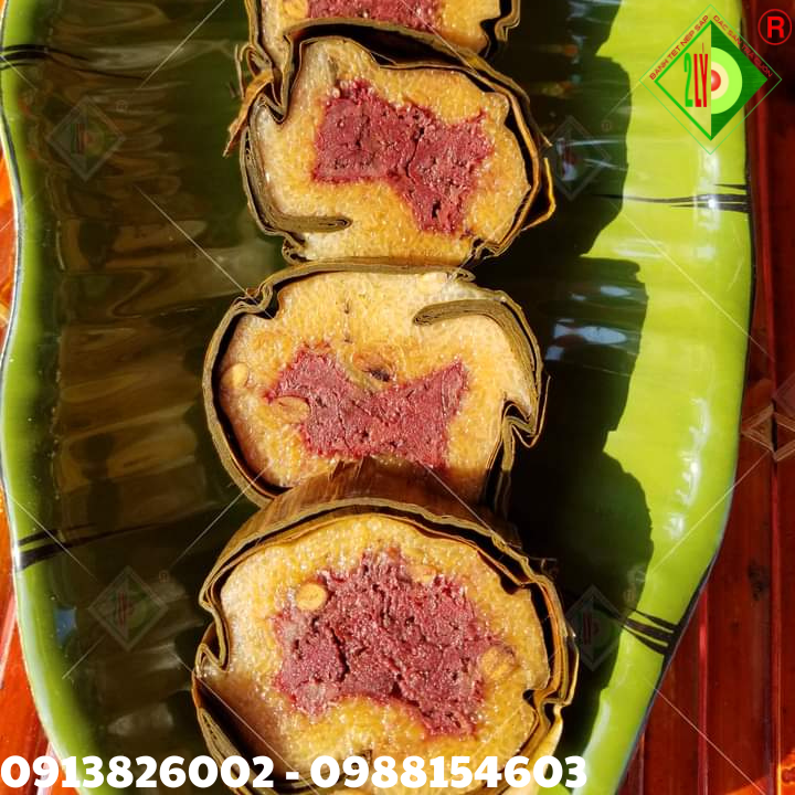 Bánh Tét Nhân Chuối [Bánh tét Trà Cuôn Hai Lý tại Trà Vinh]