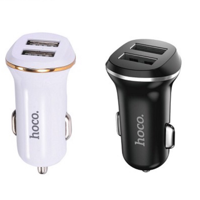 Cốc sạc nhanh xe hơi 2 cổng USB 2.1A Hoco Z1