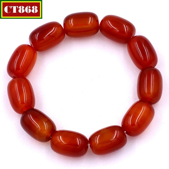 Red agate bracelet gourd 13mm x 18mm
