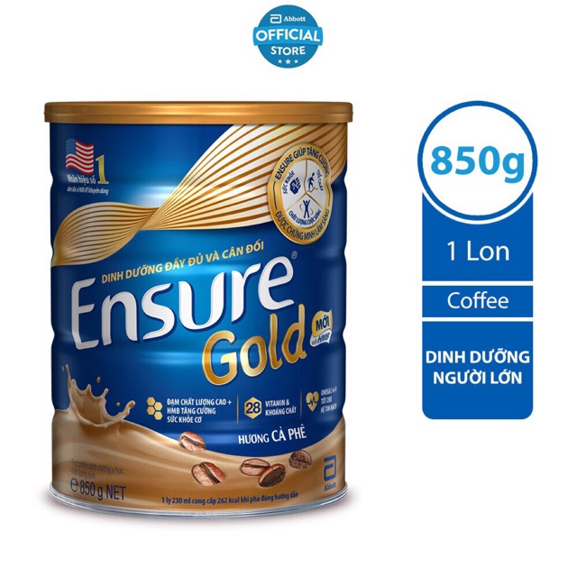 Sữa Ensure Gold Hương Coffee 850G