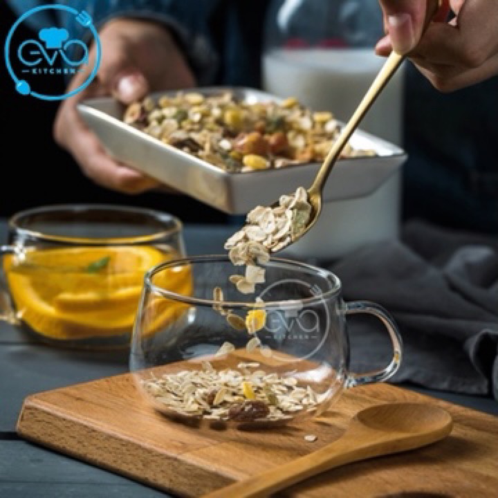 Bộ 2 Ly Trà Thuỷ Tinh Chịu Nhiệt Có Quai Cầm 300 Ml M1463