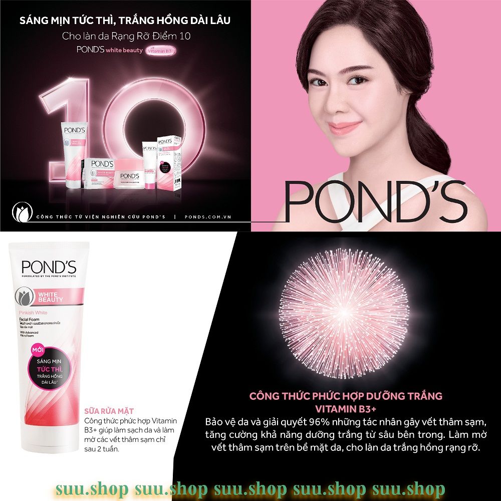 Sữa Rửa Mặt Ponds Bright Beauty 50g trắng da