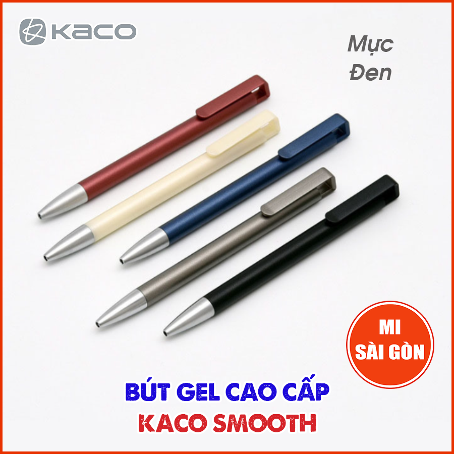 [Hỏa Tốc HCM] Bút Bi Gel Mực Đen KACO SMOOTH (1 Cây) - Ngòi 0.5mm