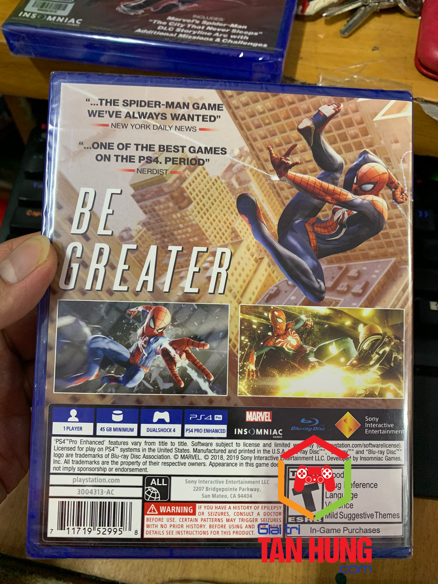 Đĩa Game Ps4 Spider-Man Game of The Year Ps4