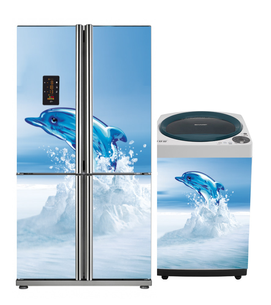 Combo Decal dán máy giặt tủ lạnh