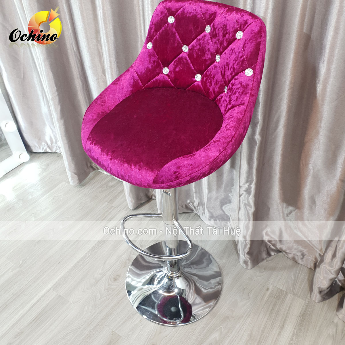 Ghế Trang Điểm, Ghế bar, Ghế Quầy Bar, ghế Chụp HÌnh, Ghế Livestream, Ghế makeup - Bọc Nỉ Nhung Hàng Đẹp